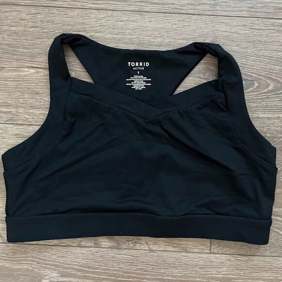 Torrid Active Black Wireless Non Padded Sports Athletic Bra Size 1 - Picture 2 of 16